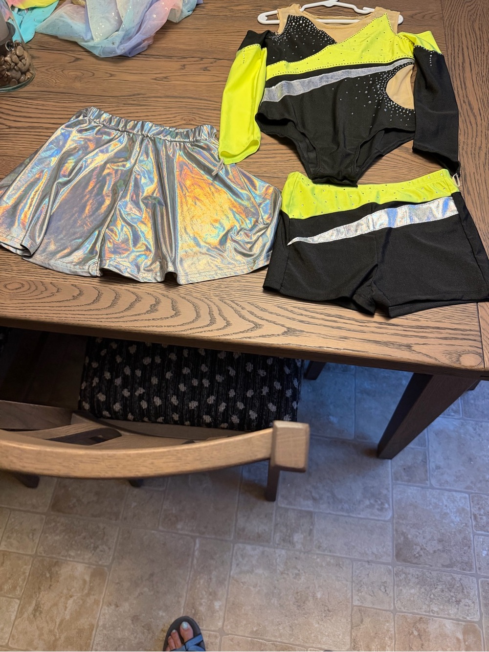Long Sleeve Gymnastics Leotard with Athletic Shorts